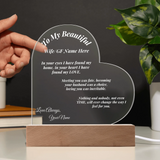 Acrylic Heart Shape Acrylic Plaque