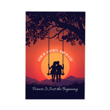 Gallery Wrapped Canvas with a sunset design and placeholder text.