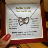 Rose gold interlocking hearts necklace for mom – beautiful personalized Mother’s Day jewelry