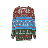 Colorful Christmas sweater with patterns on a white background